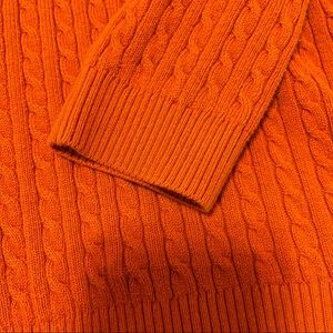 orange sweater